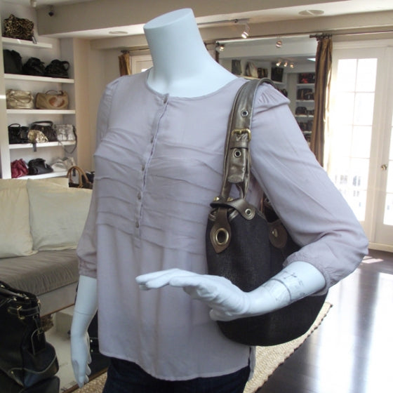 Jimmy Choo Canvas Oracle Hobo Metallic 2 of 9