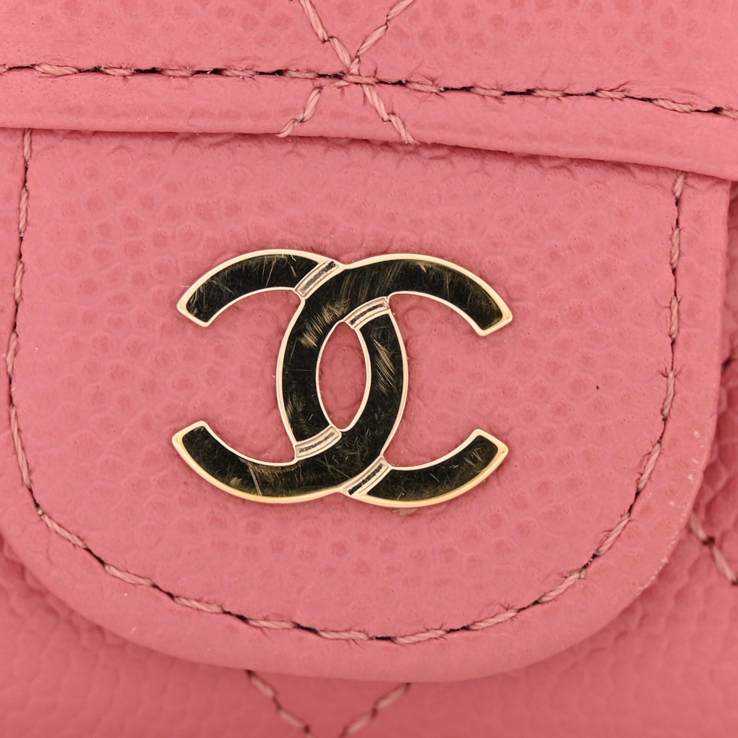 Chanel Caviar Quilted Flap Card Holder Wallet Pink 9 of 10