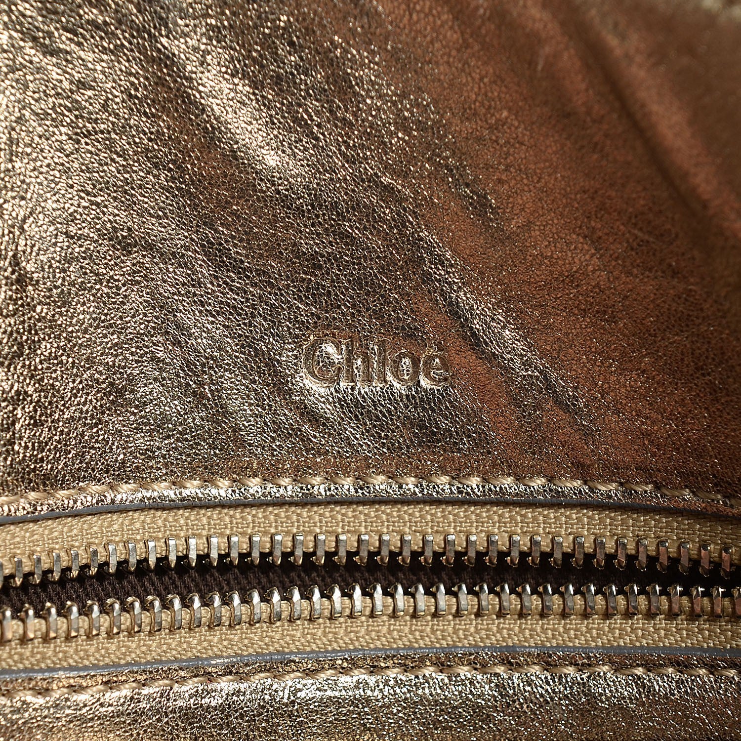 Chloe Lambskin Heloise Satchel Metallic 6 of 8