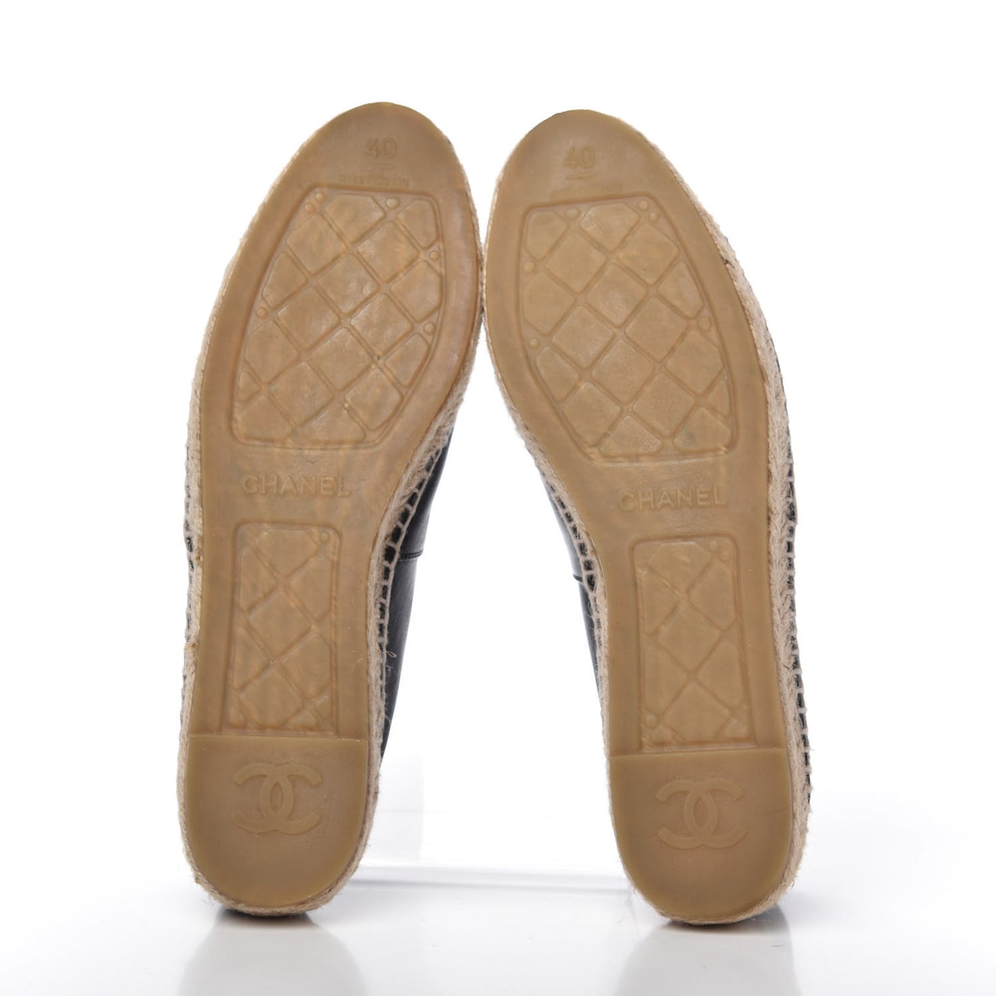 Lambskin CC Espadrilles 40 Black