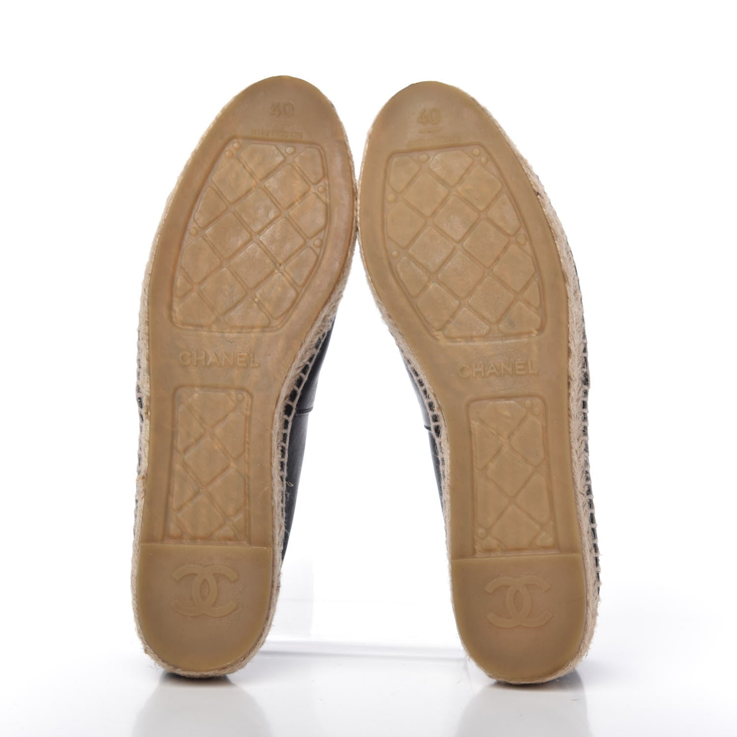Chanel Lambskin CC Espadrilles 40 Black 5 of 9