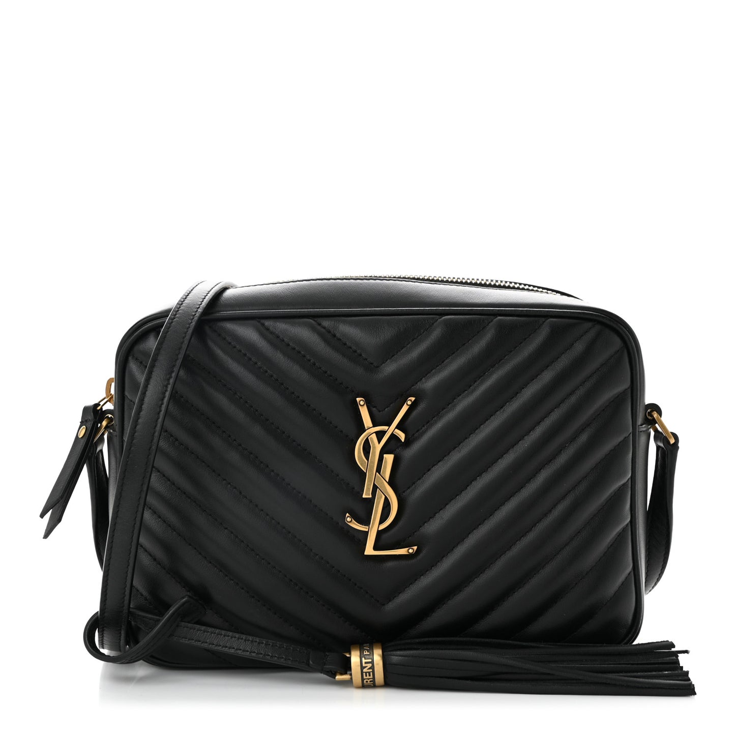 Calfskin Matelasse Monogram Lou Camera Bag Black