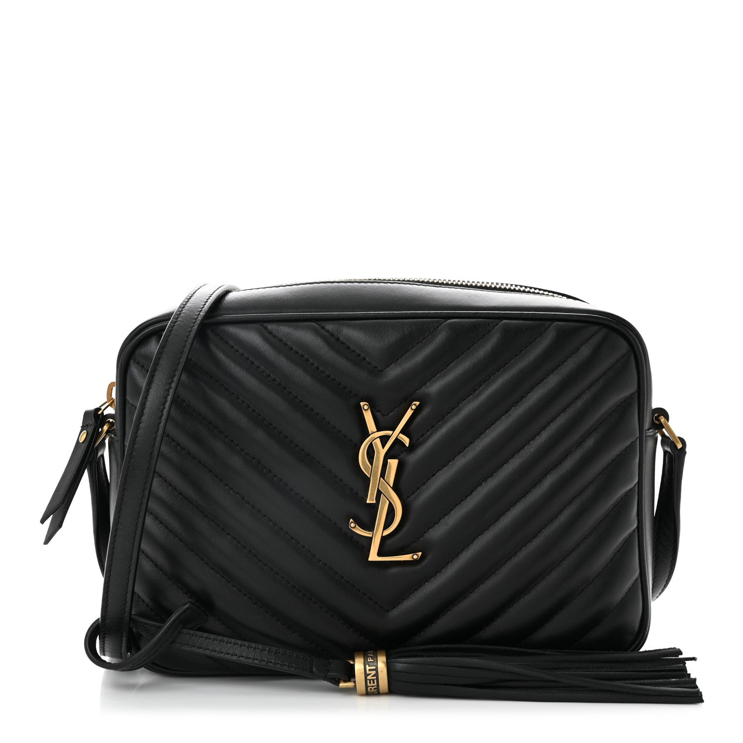 Saint Laurent Calfskin Matelasse Monogram Lou Camera Bag Black 1 of 10