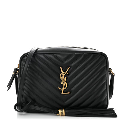 Saint Laurent Calfskin Matelasse Monogram Lou Camera Bag Black 1 of 10