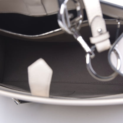 Fendi Vitello Century Opaco F is Fendi Bi-Color Regular Runaway Satchel Camelia Black 6 of 16