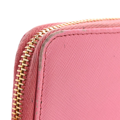 Prada Saffiano Metal Zip Around Wallet Begonia 14 of 14