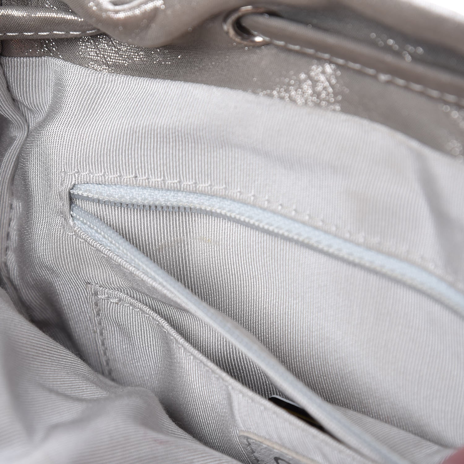 Chanel Metallic Calfskin Chevron Quilted Small Urban Spirit Backpack Silver 11 of 15