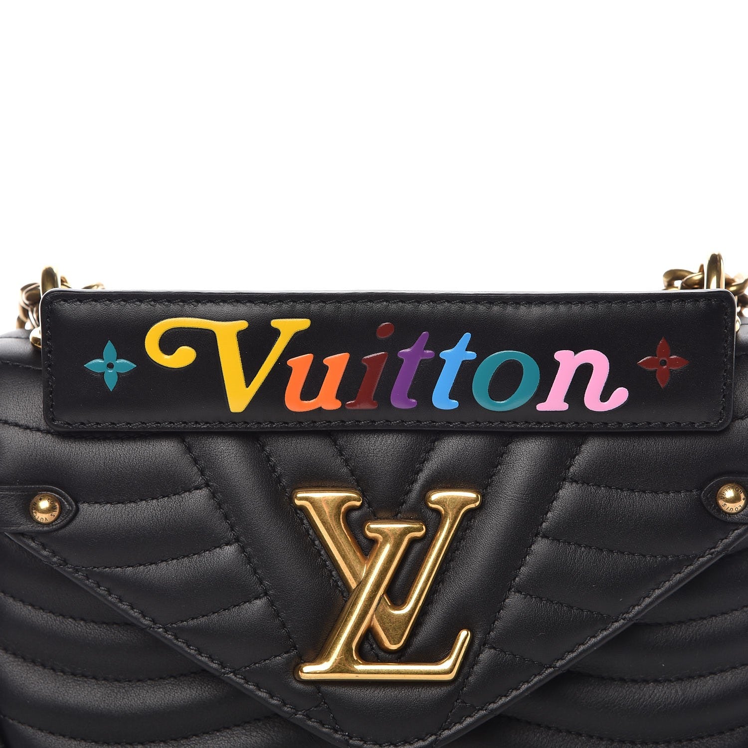 Louis Vuitton Calfskin New Wave Chain PM Black 8 of 10