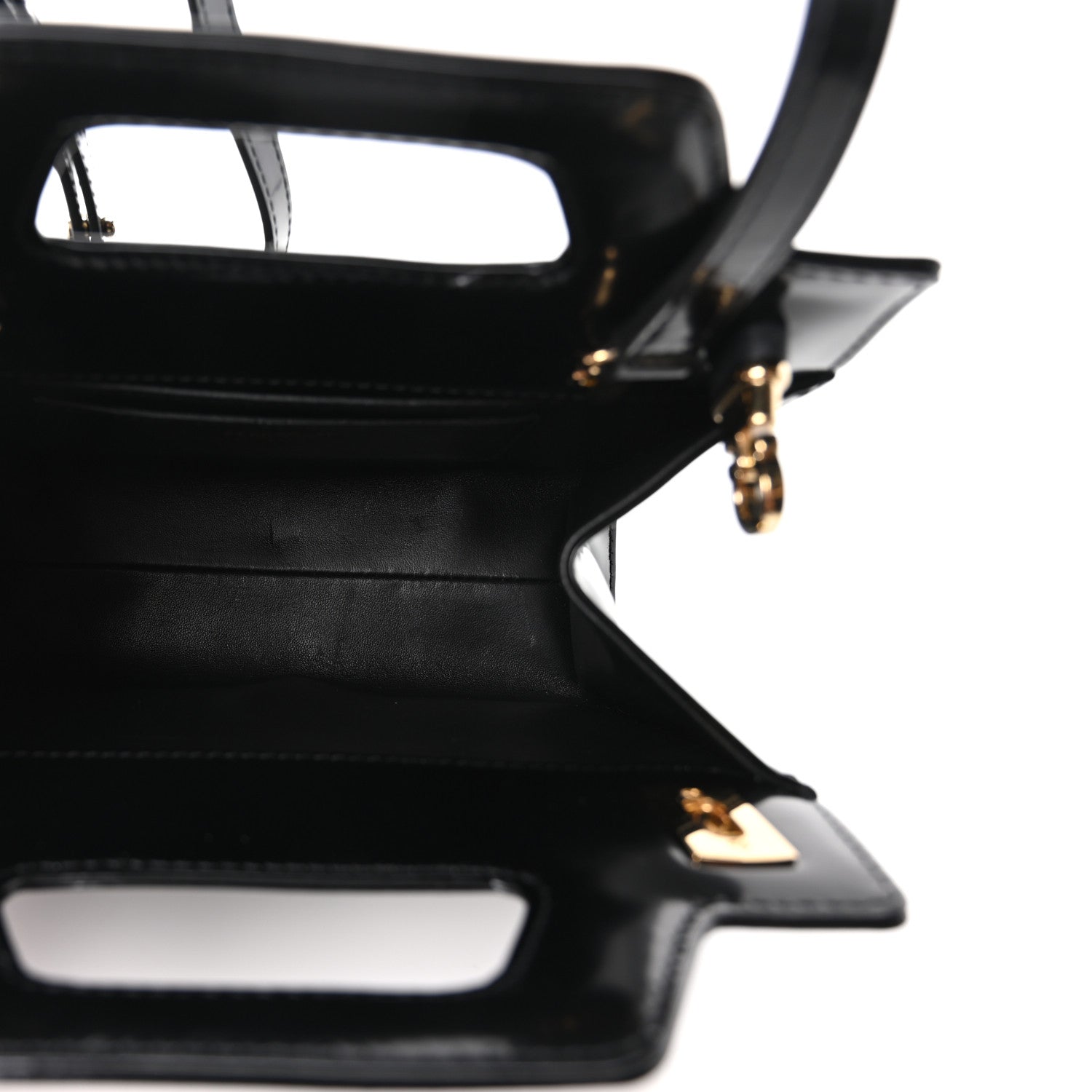 Salvatore Ferragamo Brushed Calfskin Mini Wanda Top Handle Bag Black 8 of 17