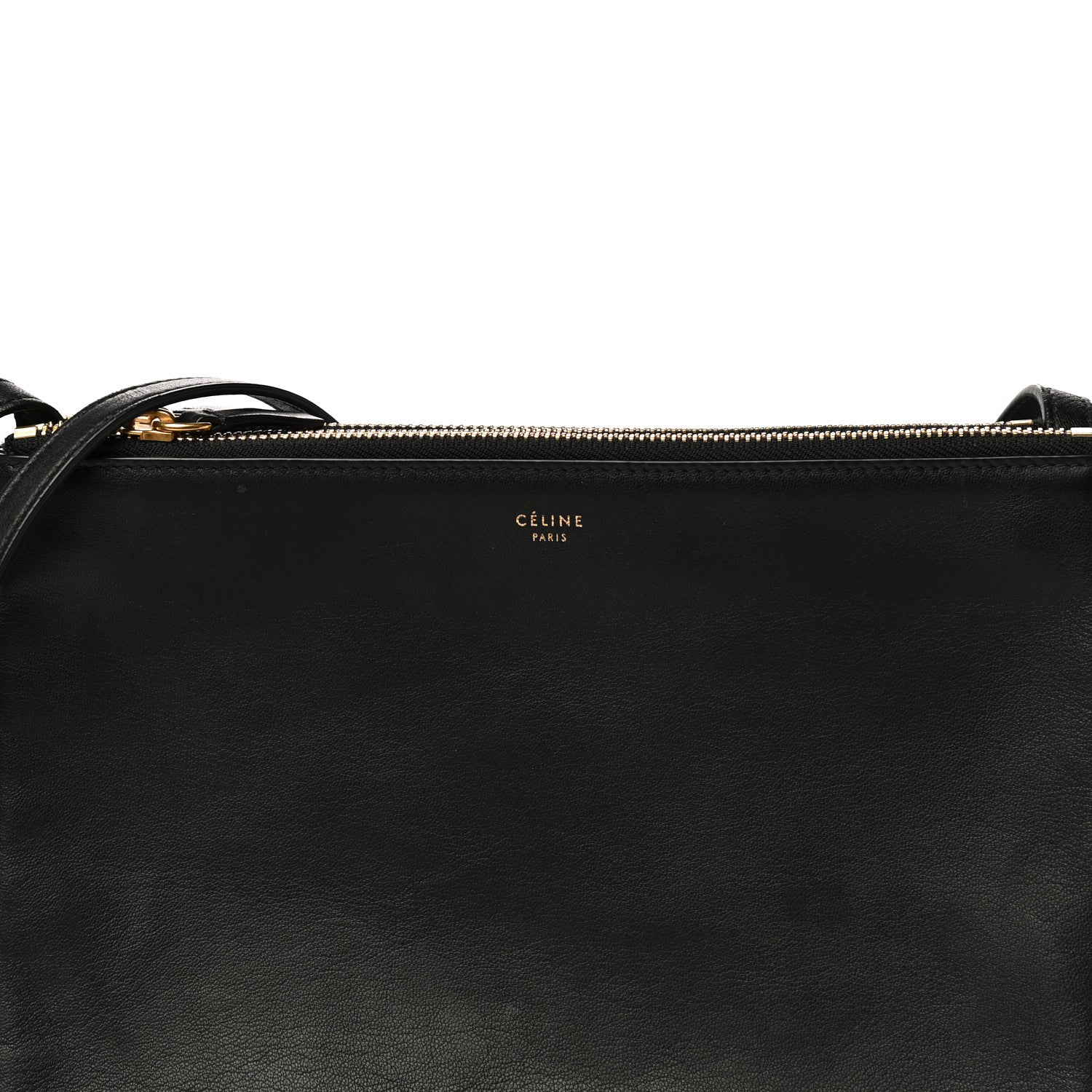 Celine Lambskin Large Trio Crossbody Bag Black 8 of 17
