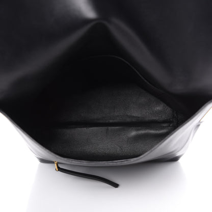 Celine Lambskin Flap Clasp Shoulder Bag Black 5 of 14