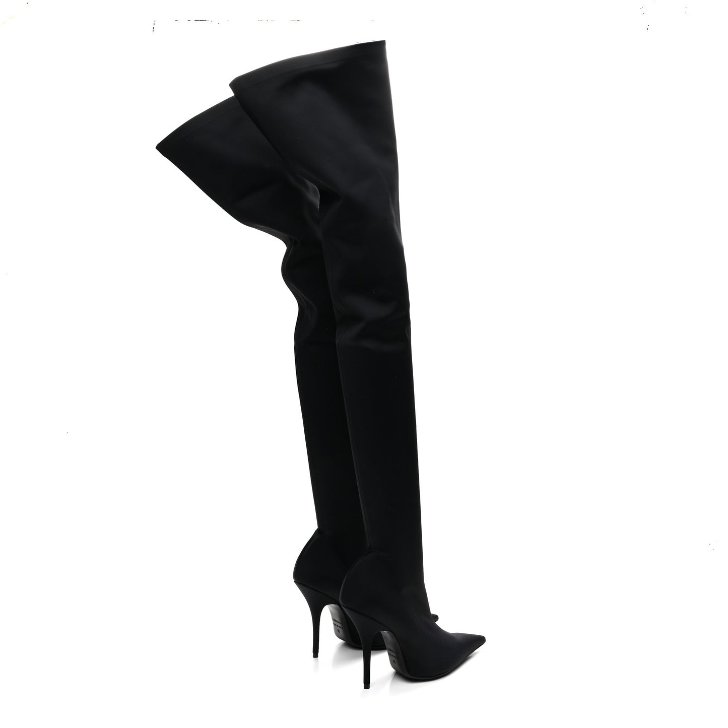 Spandex Pointed Toe Knife 110mm Thigh High Boots  35 Black