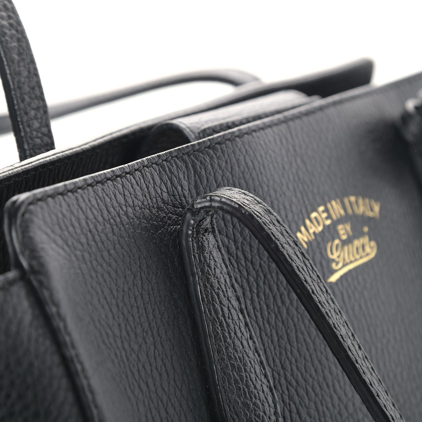 Pebbled Calfskin Small Swing Tote Black