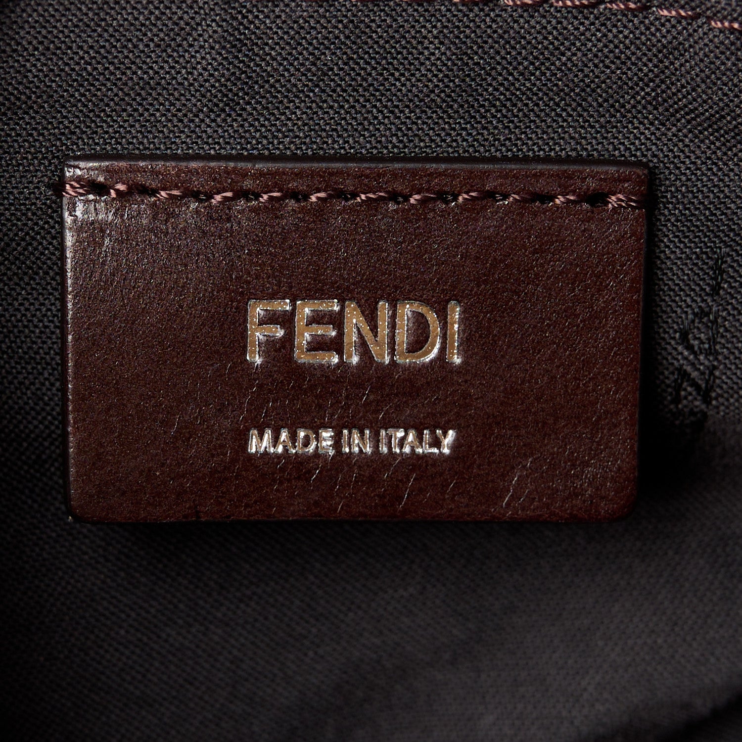 Fendi Recycled Fabric Jacquard Vitello Grace FF 1974 Mini O'Lock Bowling Bag Tobacco Moro Sand 6 of 11
