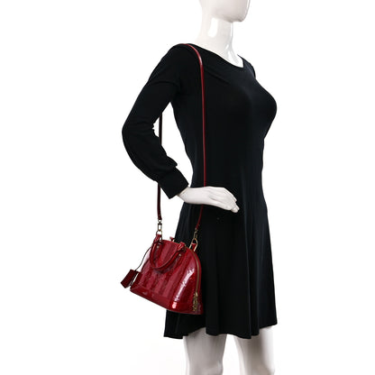 Louis Vuitton Vernis Rayures Alma BB Pomme D'Amour 2 of 8