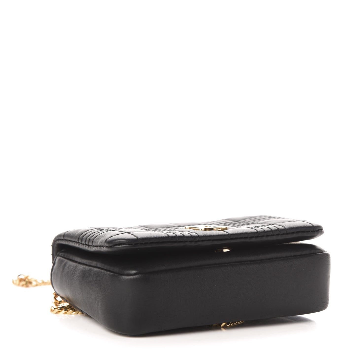 Lambskin Quilted Micro Lola Bag Black