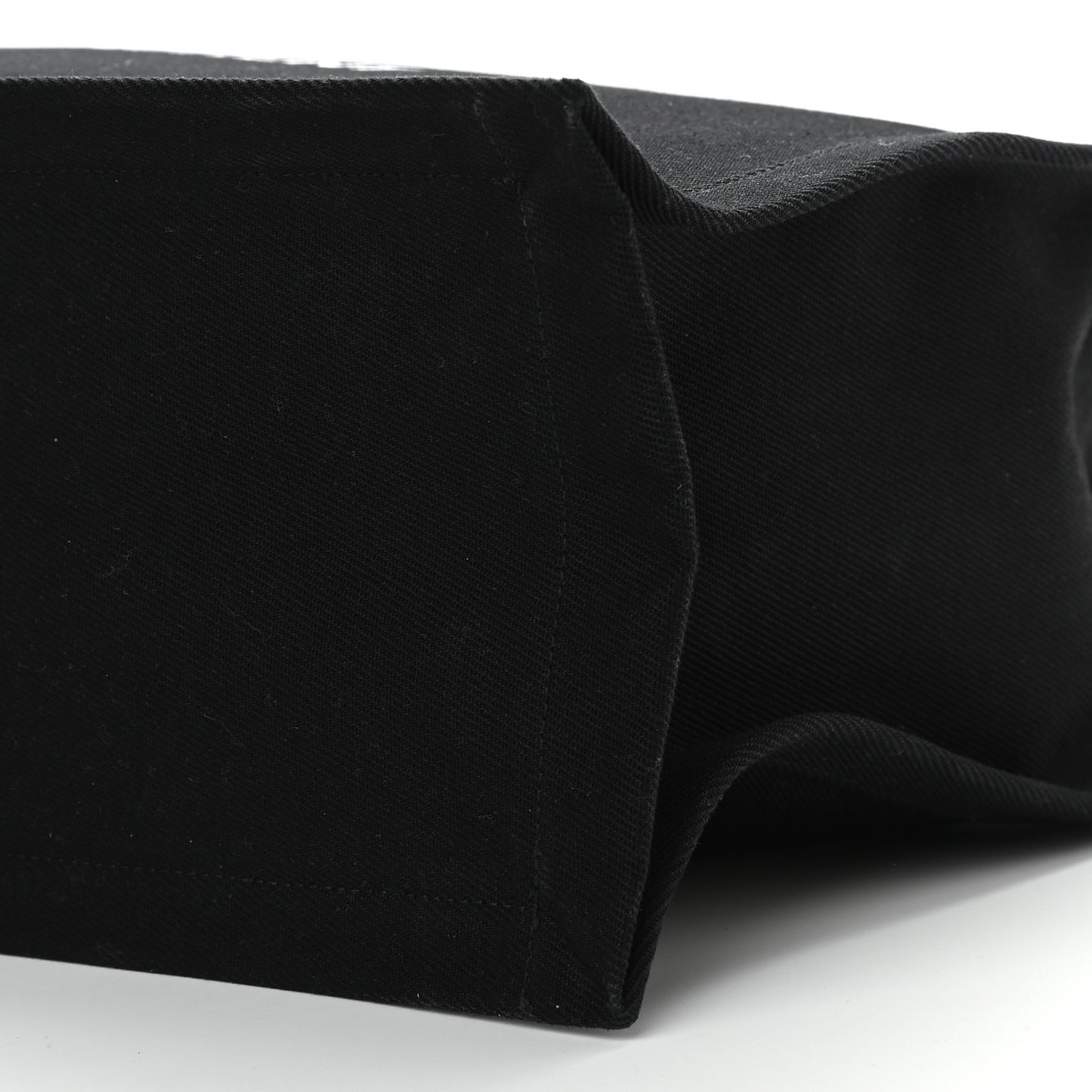 Linen Calfskin Rive Gauche Tote Black