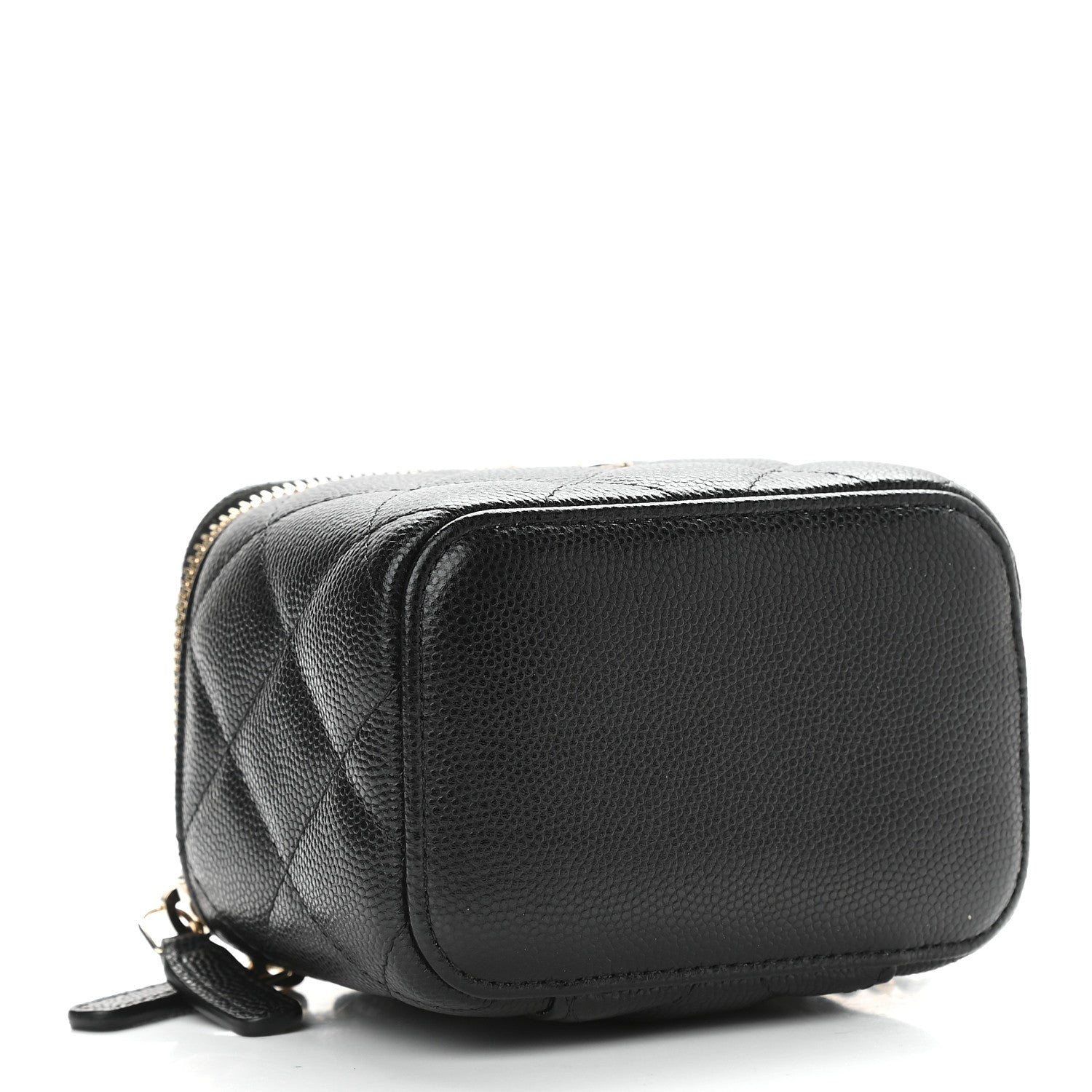 Chanel Caviar Quilted Mini Pearl On Top Vanity Case With Chain Black 6 of 18