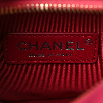 Chanel Aged Calfskin Chevron Quilted Small Gabrielle Hobo Dark Pink 5 of 8
