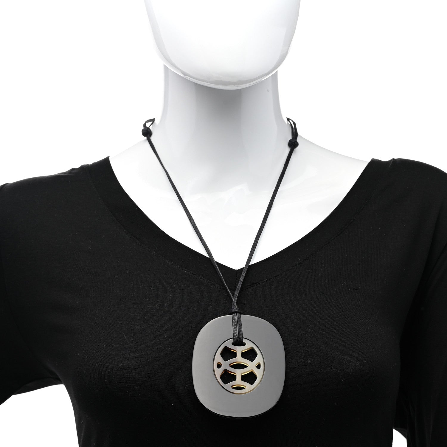 Hermes Buffalo Horn Lacquer Lift Necklace 2 of 6