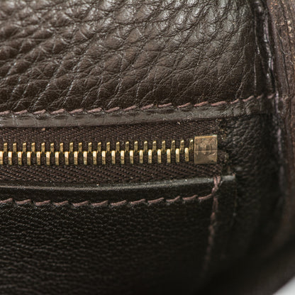 Hermes Taurillon Clemence Tri-Color Kelly Retourne 35 Tabac Camel Ebene Parchemin 20 of 26