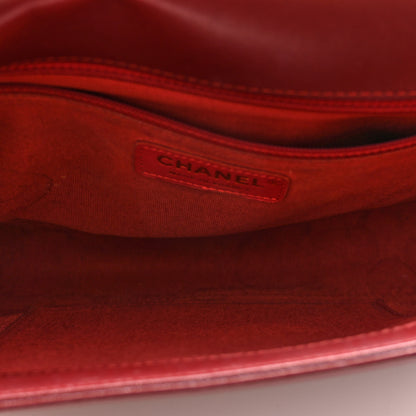 Chanel Lambskin Quilted New Medium Boy Flap Dark Red 4 of 9