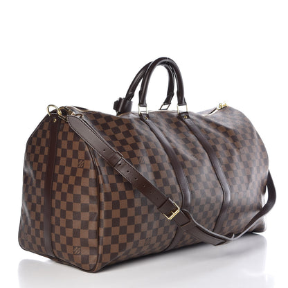 Louis Vuitton Damier Ebene Keepall Bandouliere 55 3 of 7