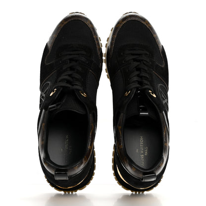 Louis Vuitton Suede Monogram Run Away Sneakers 37.5 Black 2 of 12