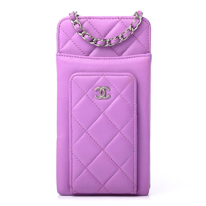 Chanel Quilted CC Phone Holder Light Purple 1 of 11
