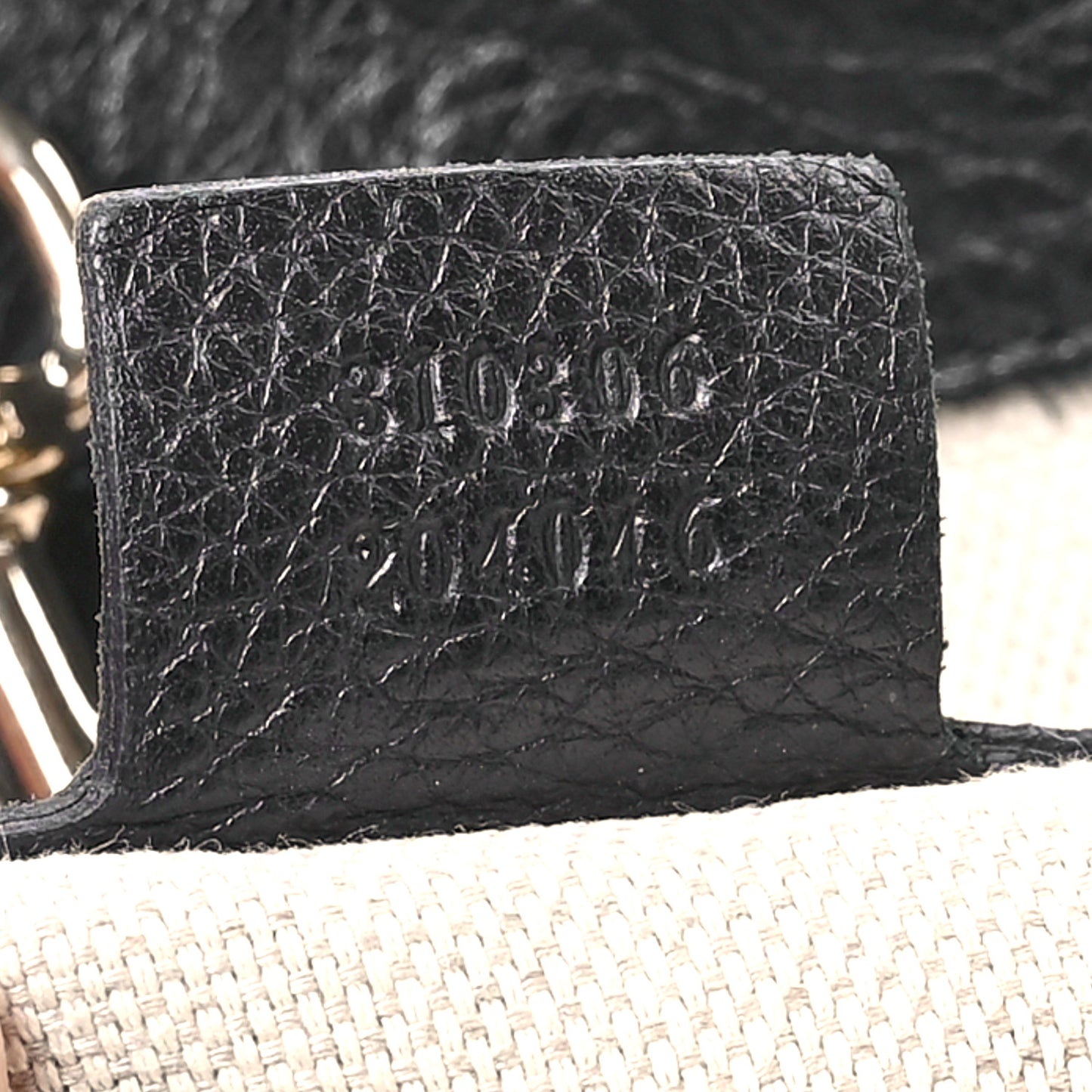 Pebbled Calfskin Large Soho Chain Shoulder Bag Black