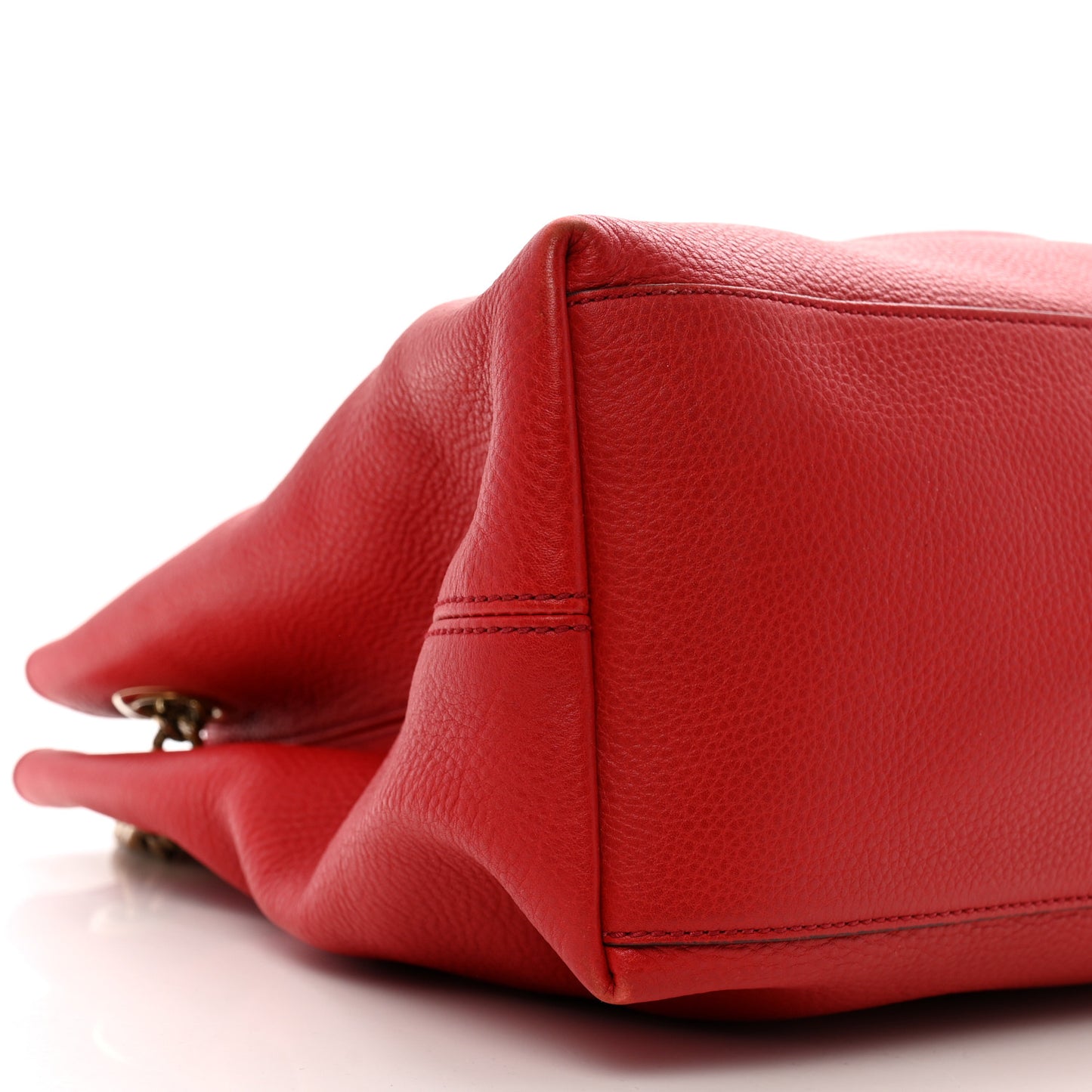 Cellarius Calfskin Medium Soho Chain Shoulder Bag Vibrant Red