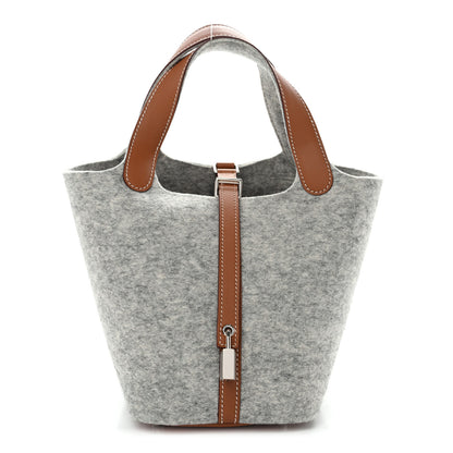 Hermes Feutre Swift Picotin Lock 18 PM Gris Clair Gold 1 of 10