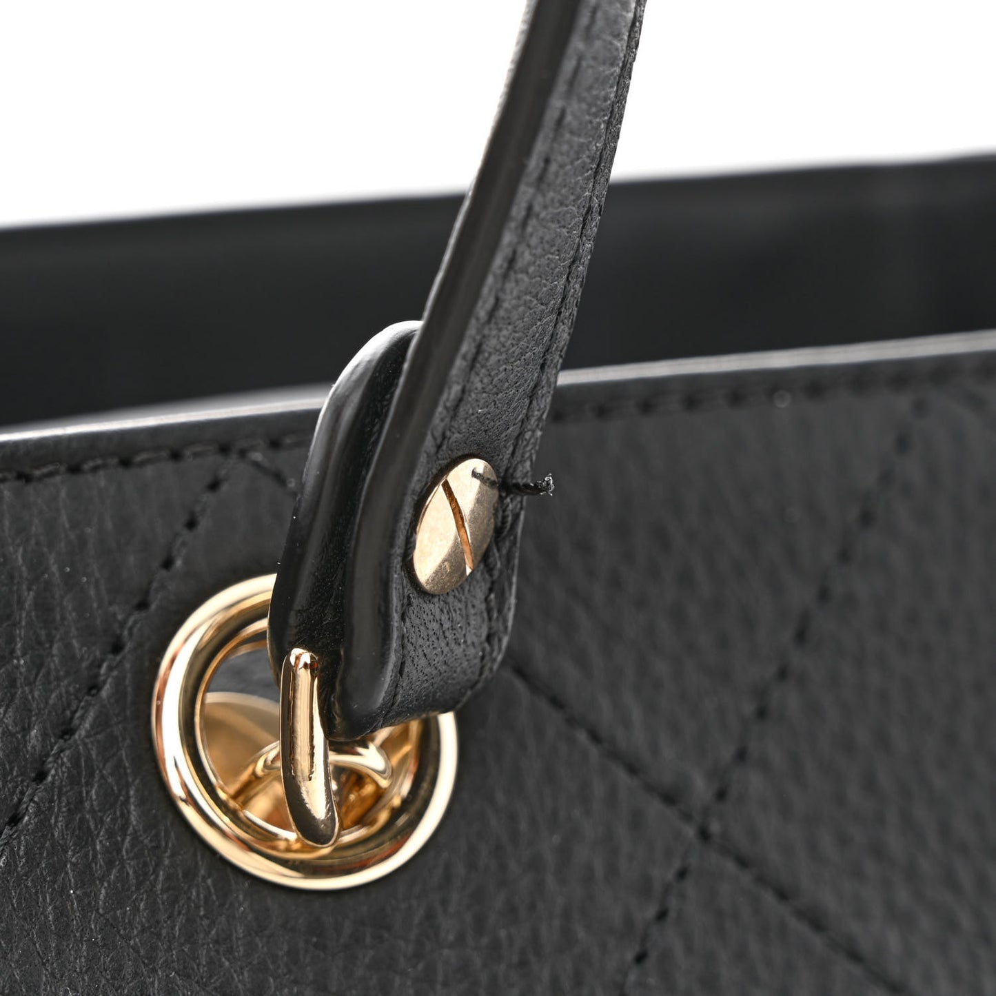 Bullskin Stitched Medium Shopping Bag Black