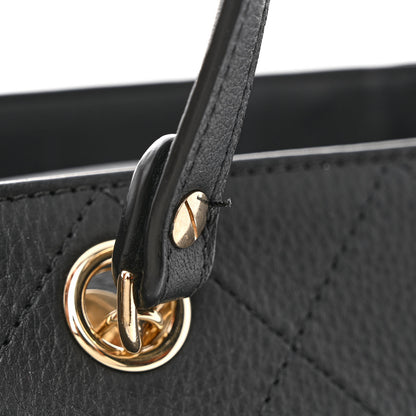 Chanel Bullskin Stitched Medium Shopping Bag Black 11 of 11