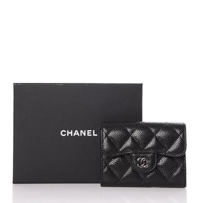 Chanel Caviar Quilted Flap Card Holder Wallet Black 9 of 9