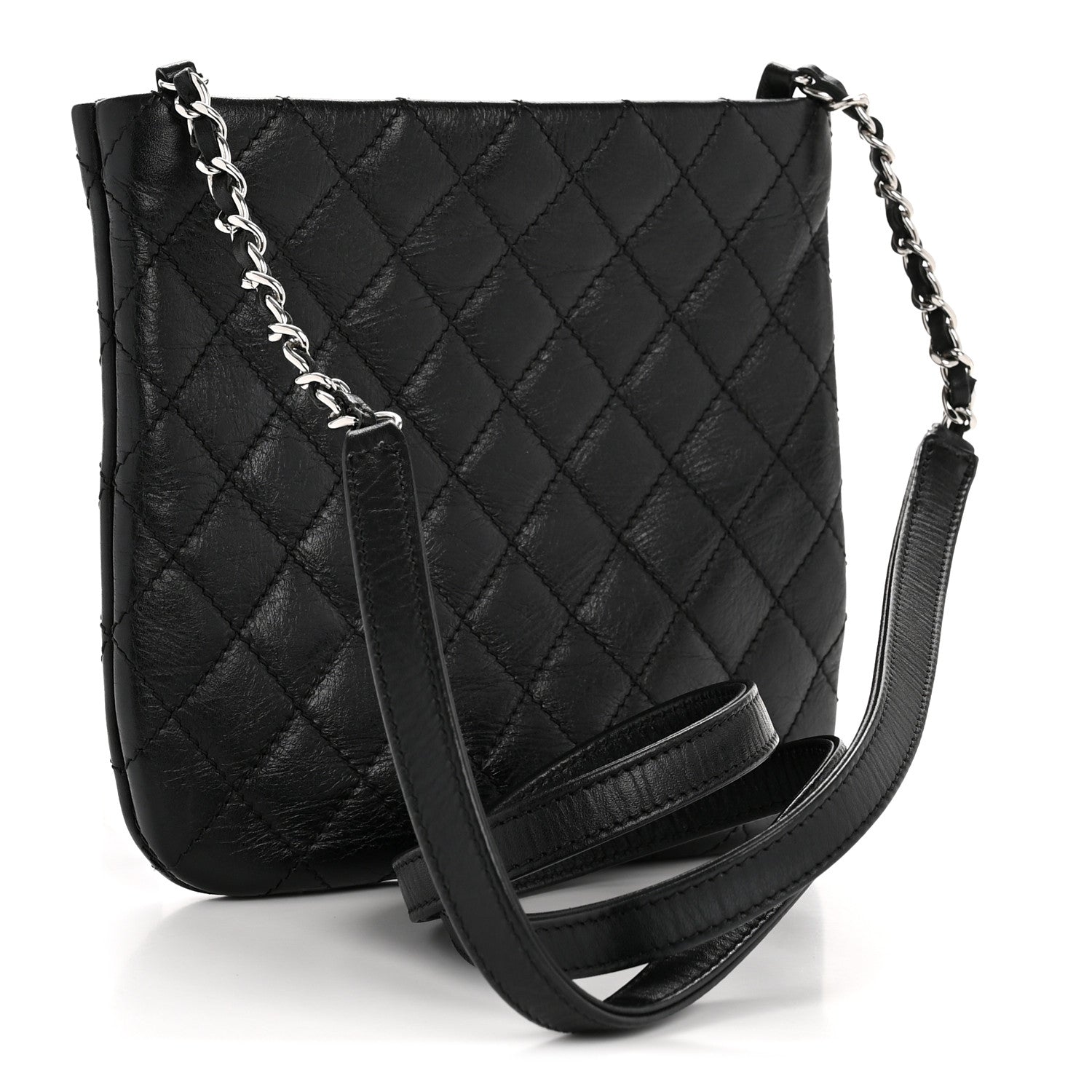 Chanel Aged Calfskin Quilted Crossbody Bag Black 3 of 14