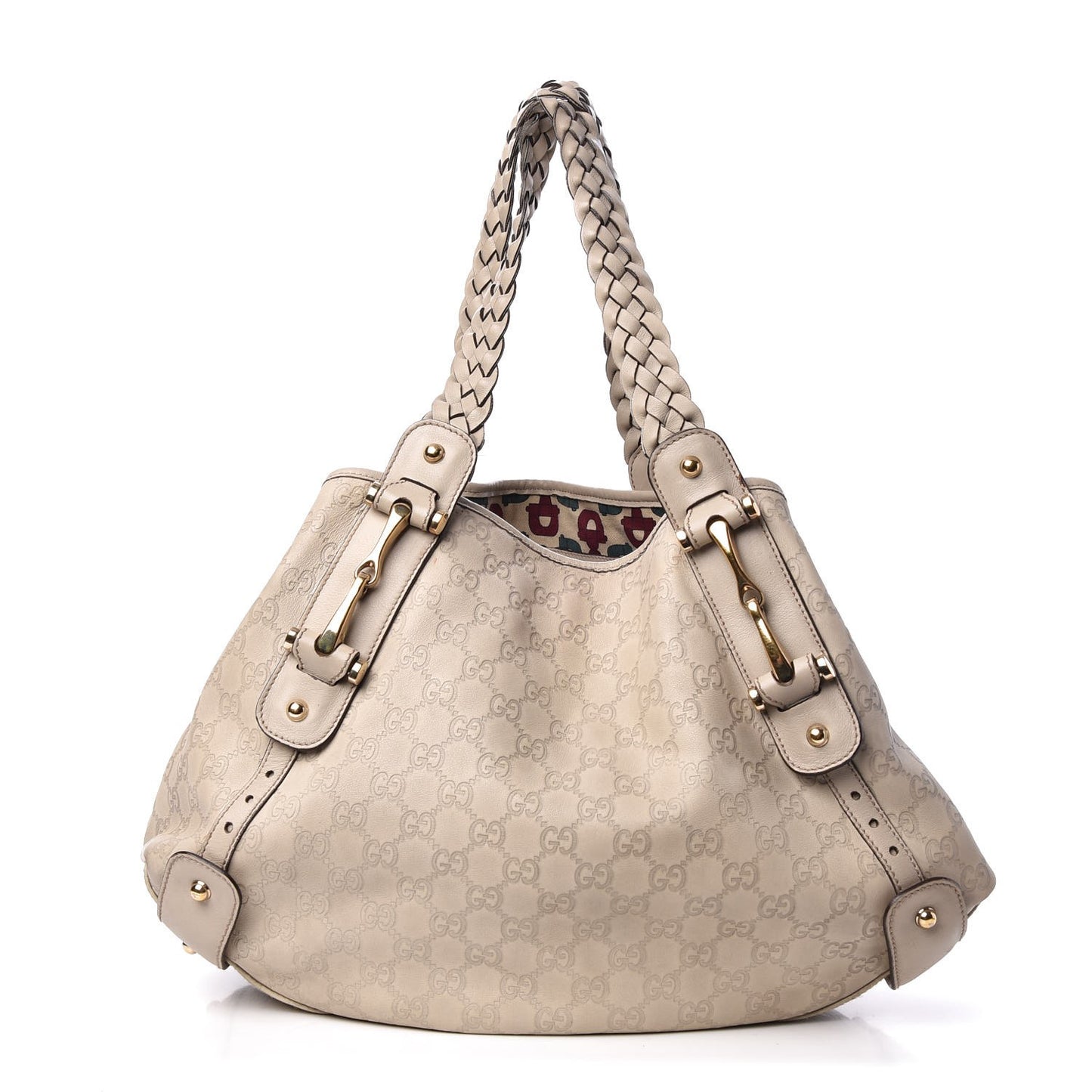Guccissima Medium Pelham Shoulder Bag Off White