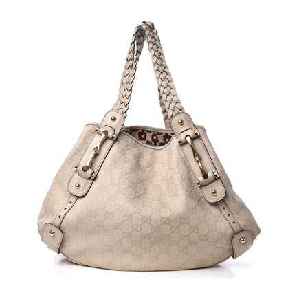 Gucci Guccissima Medium Pelham Shoulder Bag Off White 1 of 16