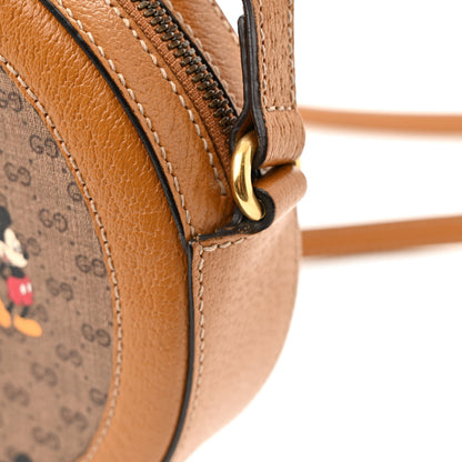 Gucci X DISNEY Mini Vintage GG Supreme Monogram Mickey Mouse Round Shoulder Bag Beige Vintage Sun Oil 11 of 13