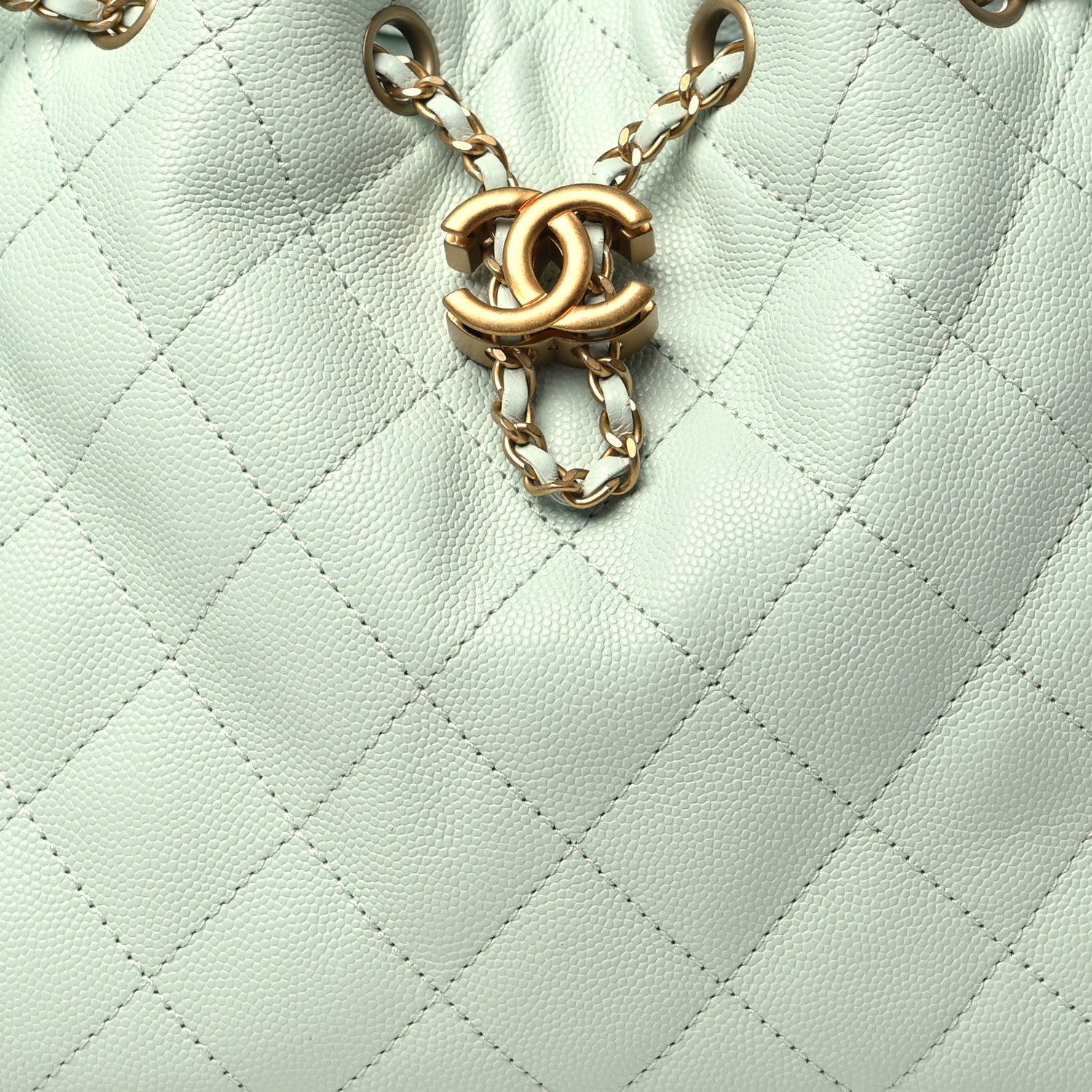 Chanel Caviar Quilted Small Chanel 25 Handbag Light Green 8 of 10