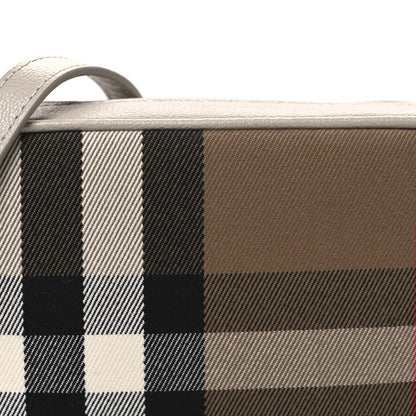 Burberry Calfskin House Check Small Camera Bag Limestone 9 of 11