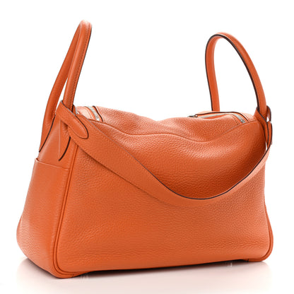 Hermes Taurillon Clemence Lindy 30 Orange 2 of 10