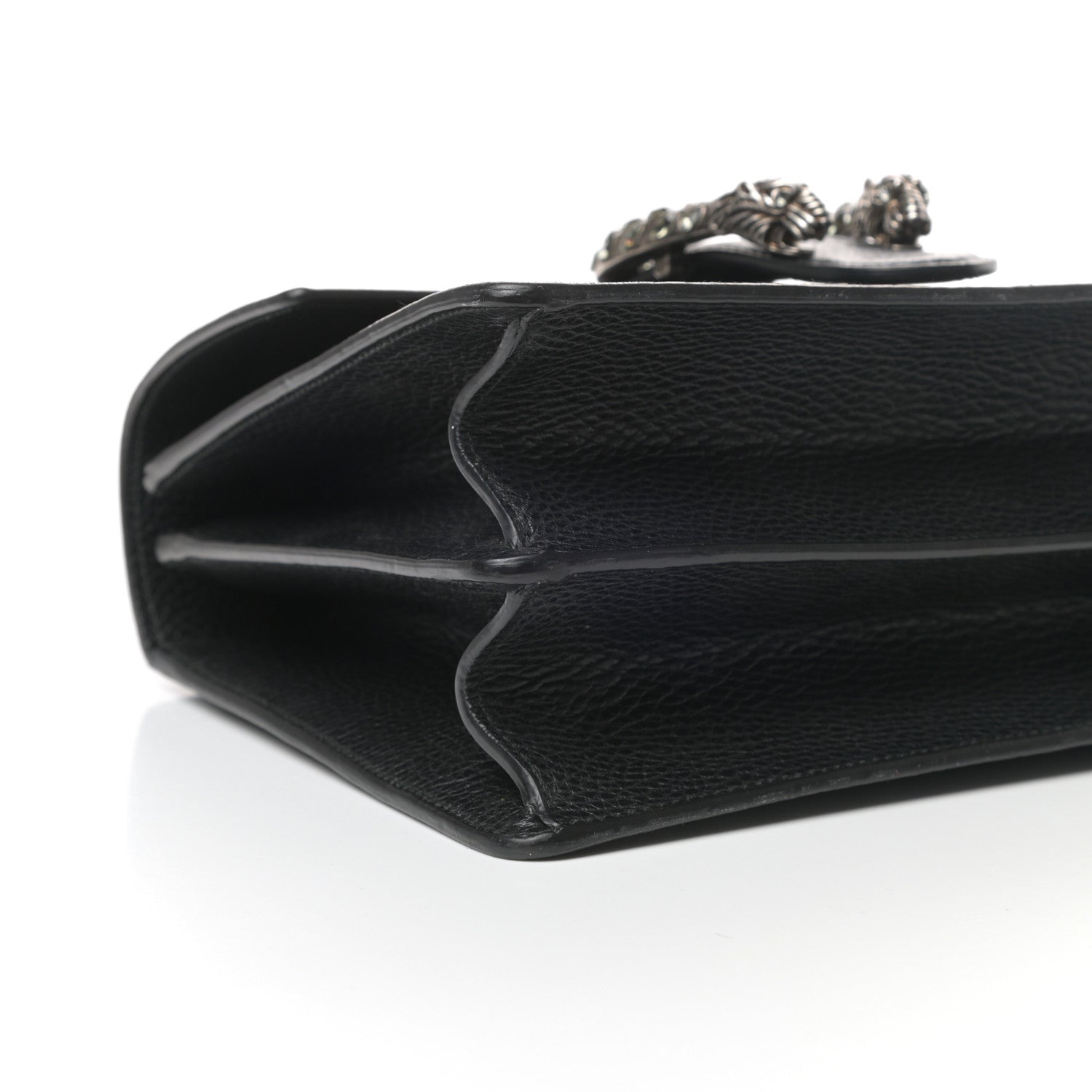 Gucci Dollar Calfskin Crystal Web Medium Dionysus Bamboo Top Handle Bag Black Black Diamond 8 of 9