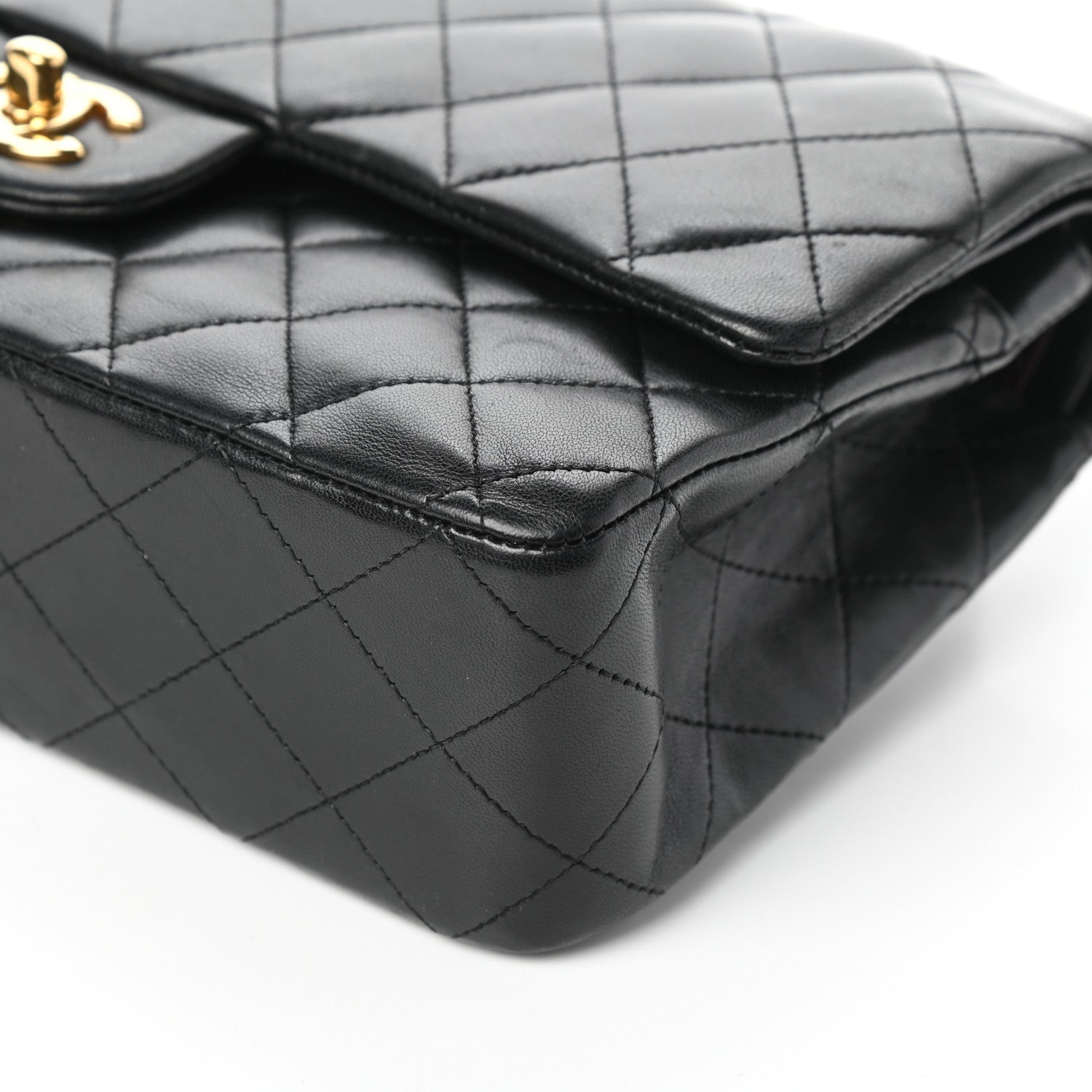 Chanel Lambskin Quilted Medium Double Flap Black 10 of 10