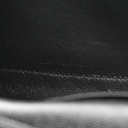 Saint Laurent Grain De Poudre Matelasse Chevron Monogram Chain Wallet Black 7 of 12
