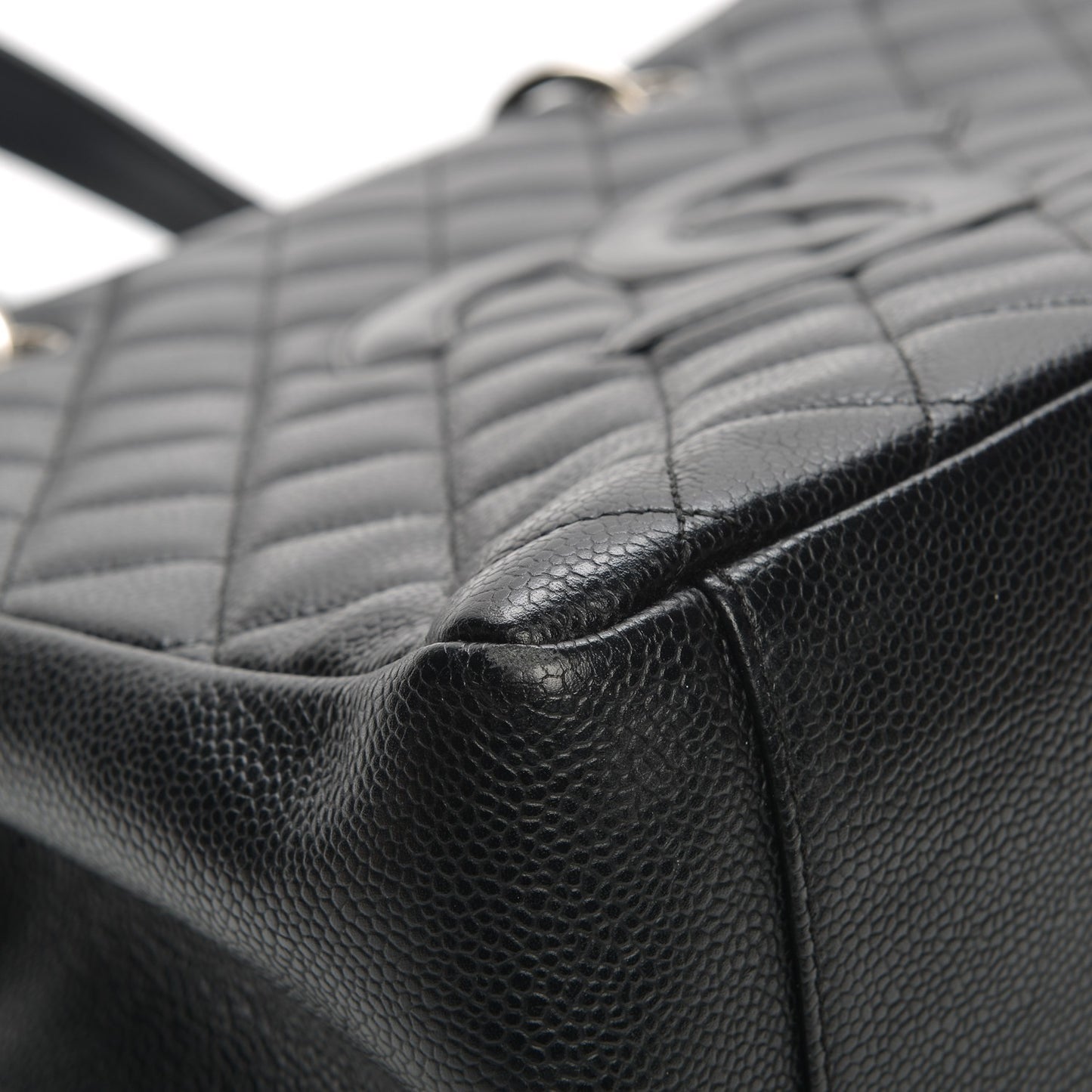 Caviar Quilted Grand Shopping Tote GST Black