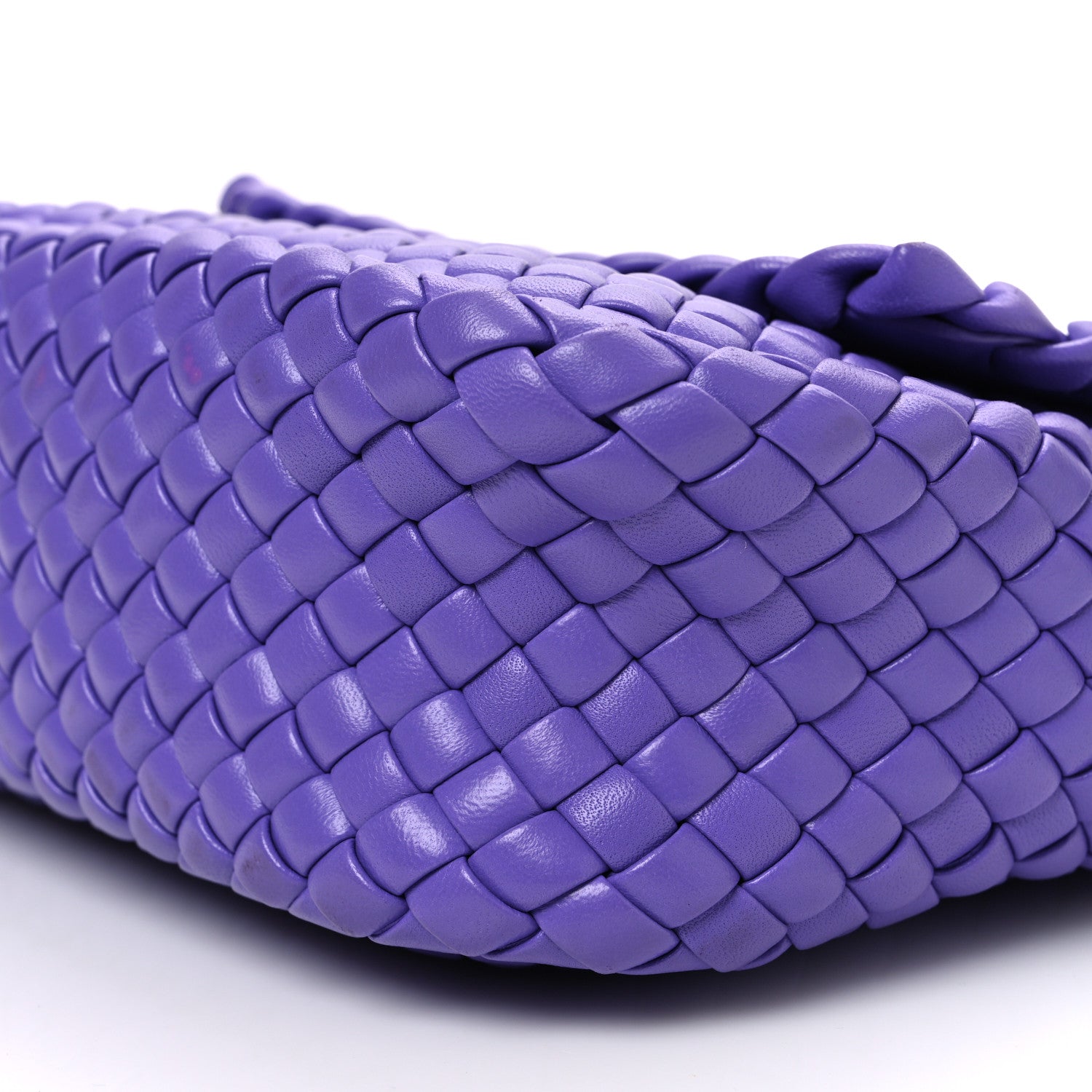 Bottega Veneta Nappa Intrecciato Small Cobble Shoulder Bag Purple