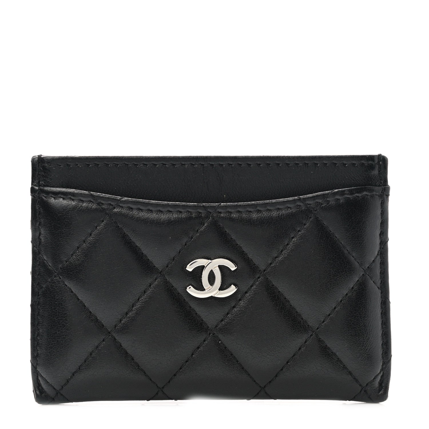 Chanel Lambskin Quilted Card Holder Black 1 of 9