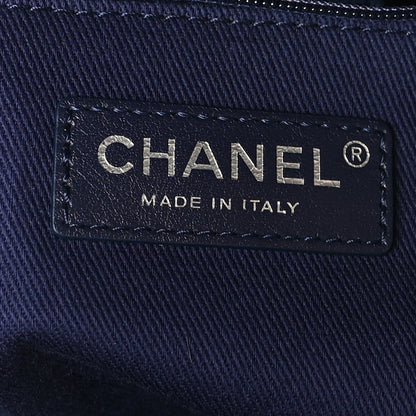 Chanel Denim Quilted Large Coco Handle Shopping Tote Blue 7 of 10