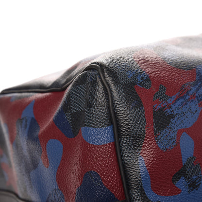 Louis Vuitton Damier Cobalt Camouflage Keepall Bandouliere 45 Bordeaux 11 of 14